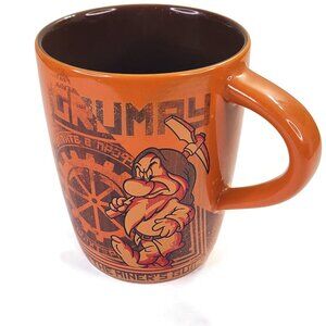 Disney Store Grumpy Join The Miner's Guild Coffee Cup Mug 4.5" Snow White Brown